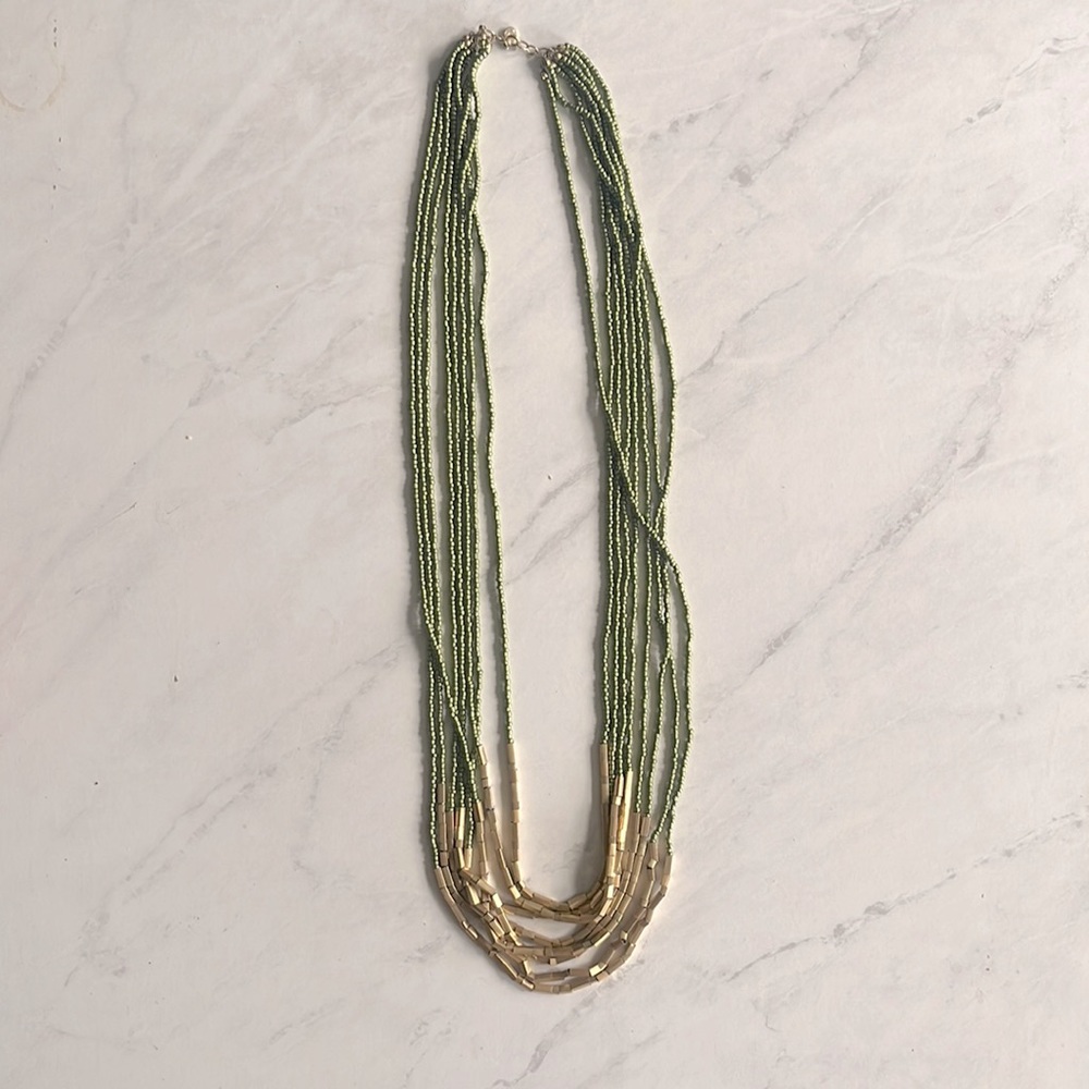 LOFT Long Multi-Strand Beaded Necklace